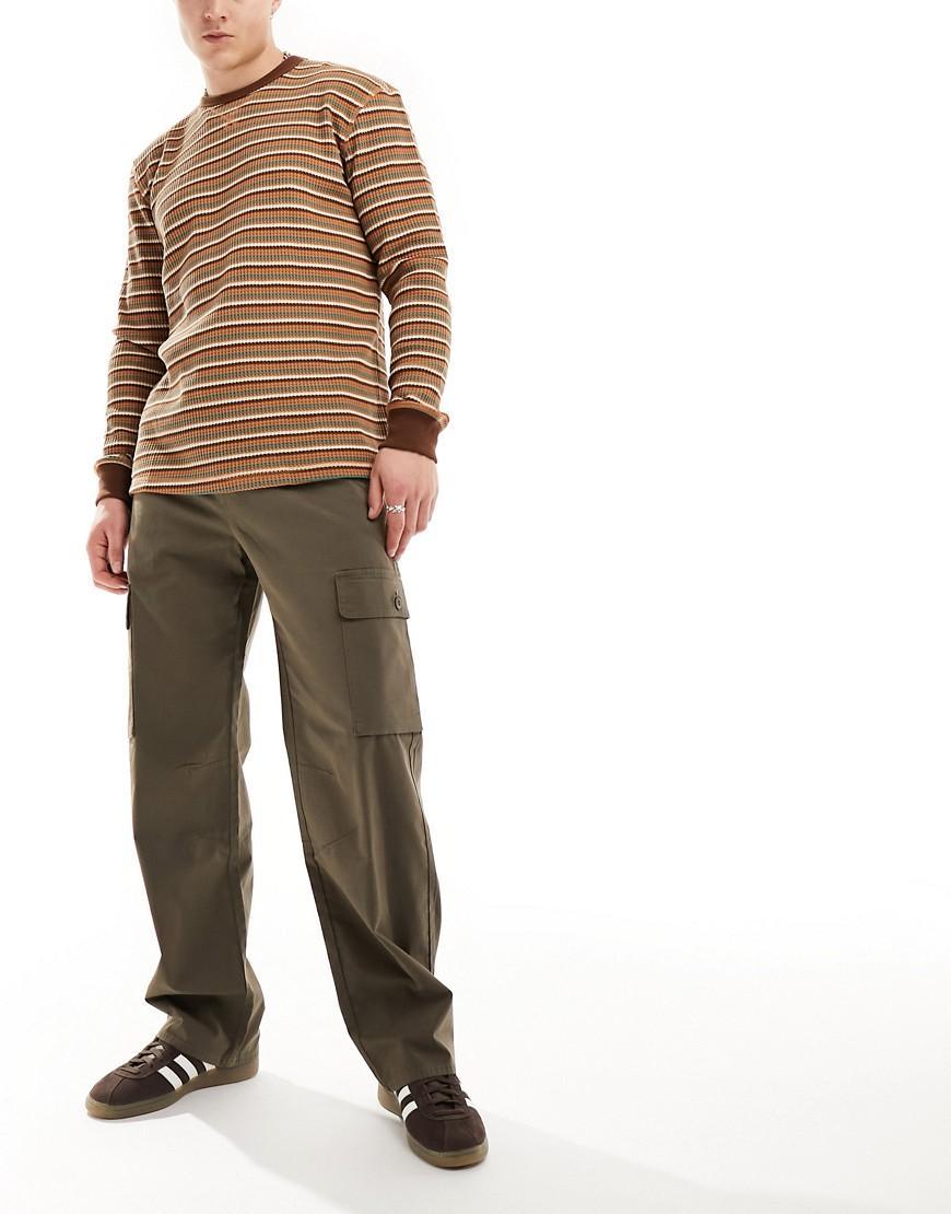 Bershka ripstop wide leg cargo pants product image