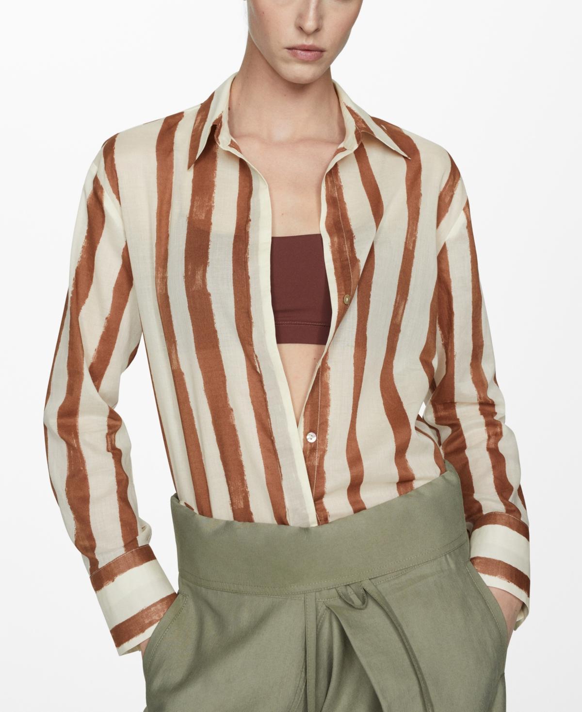 Women's 100% Cotton Striped Shirt Product Image