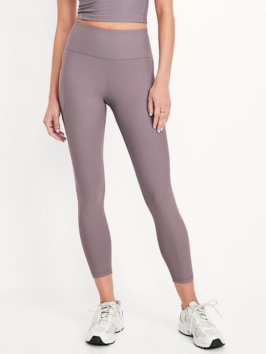 High-Waisted PowerSoft Ribbed Leggings Product Image