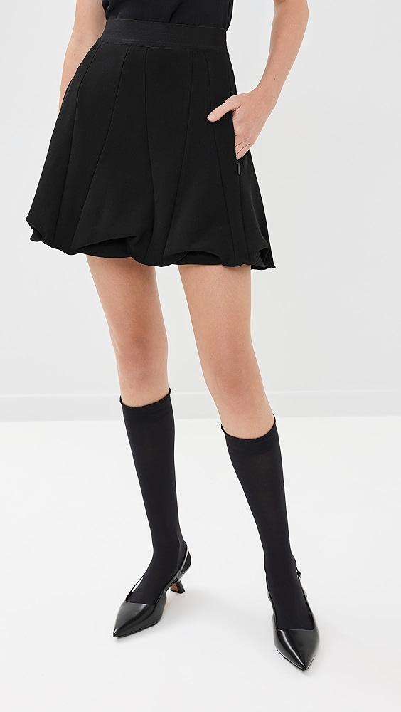 Tibi Wren Crepe Knit Short Tucked Skirt | Shopbop Product Image