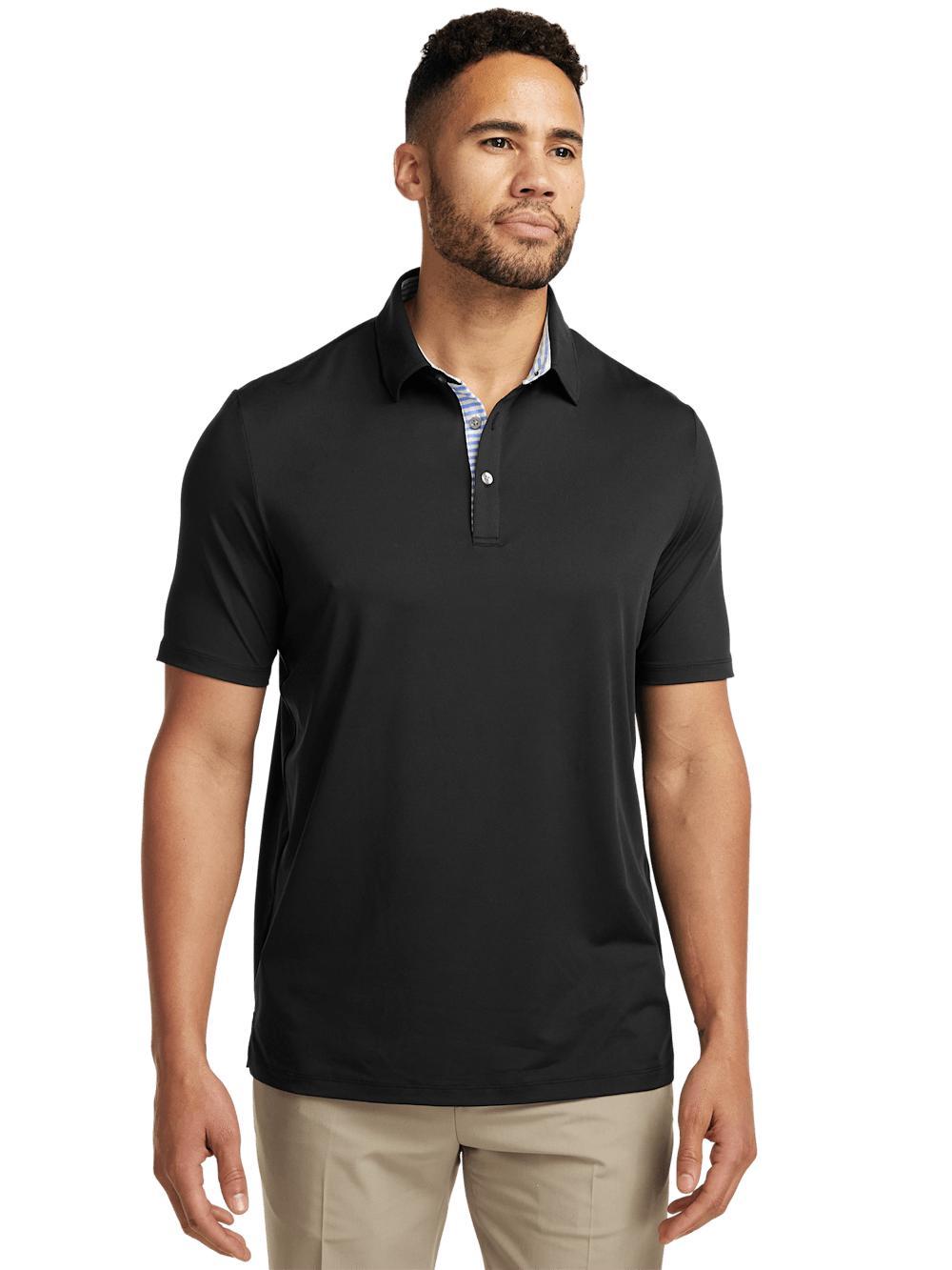 Performance Blend Three Button Polo - Black Product Image