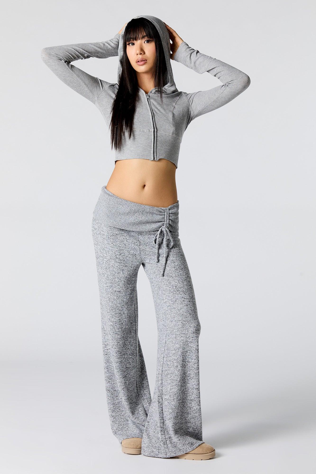 Foldover Drawstring Knit Pant Female Product Image