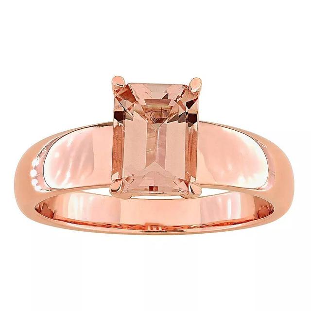 Stella Grace 14k Rose Gold Morganite Solitaire Ring, Womens Product Image