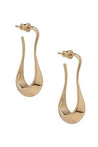 Lemaire Short Drop Earrings in Metallic Gold Product Image