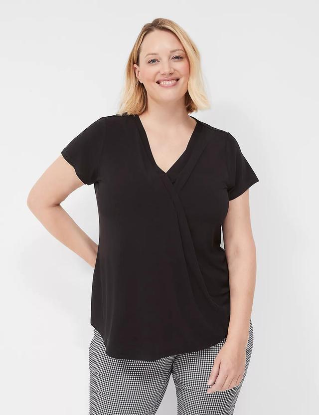 Cap-Sleeve Pleat-Front Top Product Image