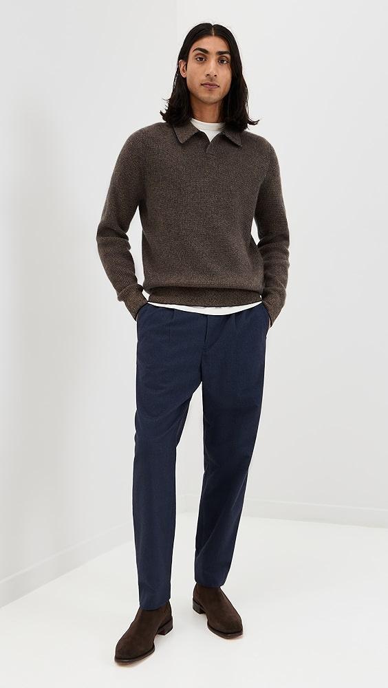 Vince Boiled Thermal Johnny Collar Cashmere Sweater | Shopbop Product Image