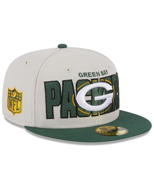 Mens New Era Stone Green Bay Packers 2023 Nfl Draft On Stage 59FIFTY Fitted Hat - Stone Product Image