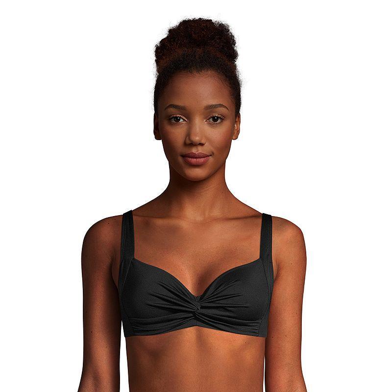 Womens Lands End Twist-Front Underwire Bikini Top Product Image