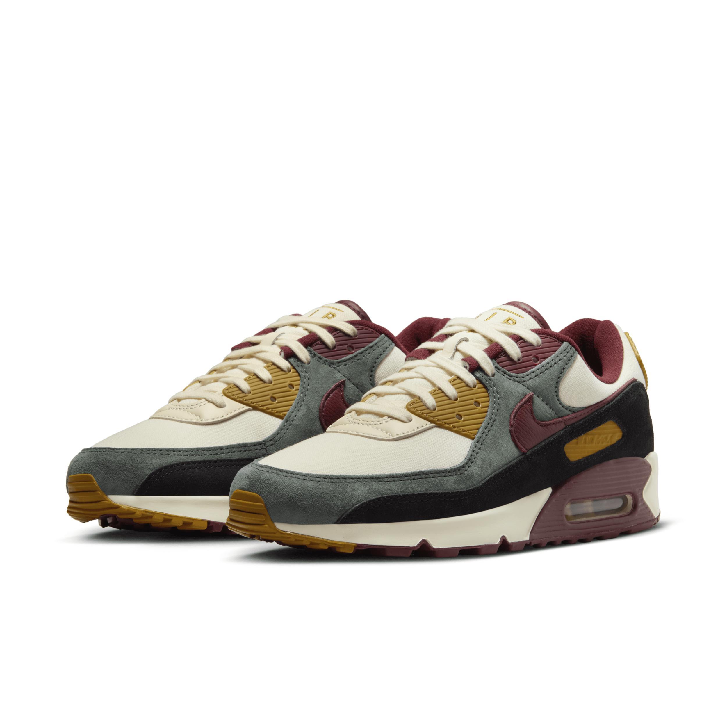 Nike Mens Air Max 90 - Running Shoes White/Red/Green Product Image