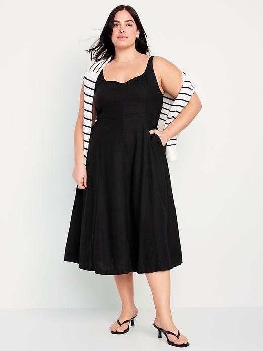 Fit & Flare Sleeveless Midi Dress Product Image