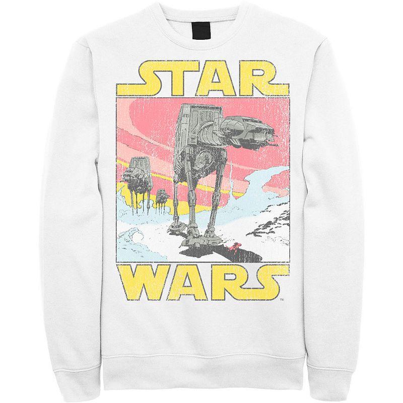 Mens Star Wars At-AT Retro Poster Sweatshirt Product Image