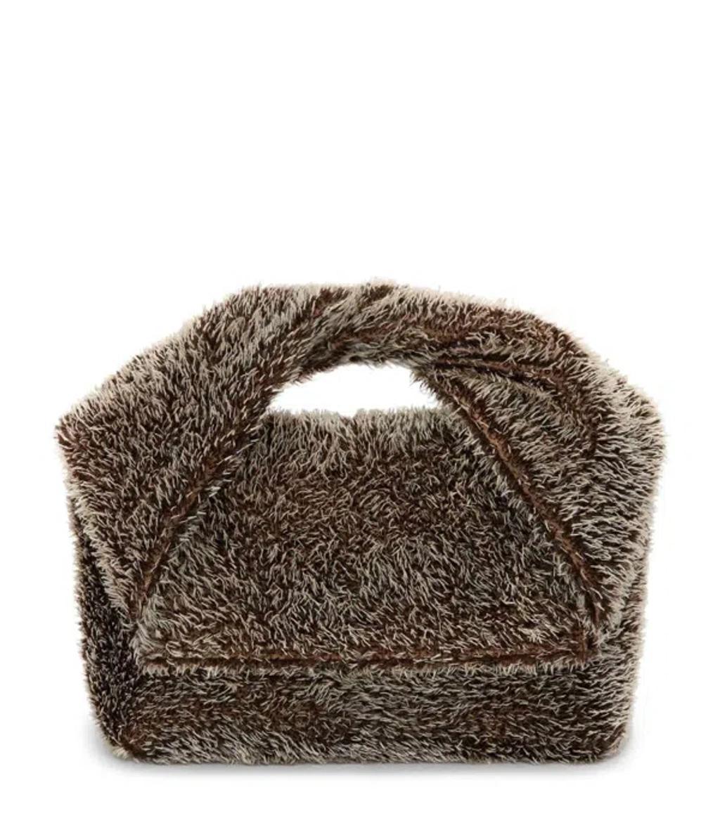 JW ANDERSON Mohair Twister Top-handle Bag In Brown Product Image