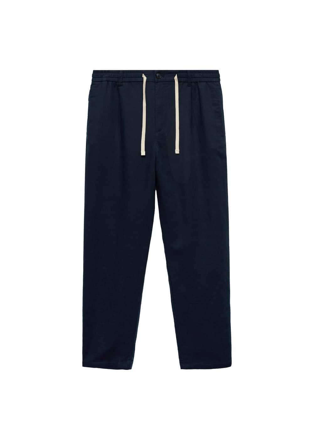 MANGO MAN - Slim-fit pants with drawstring dark navyMen Product Image