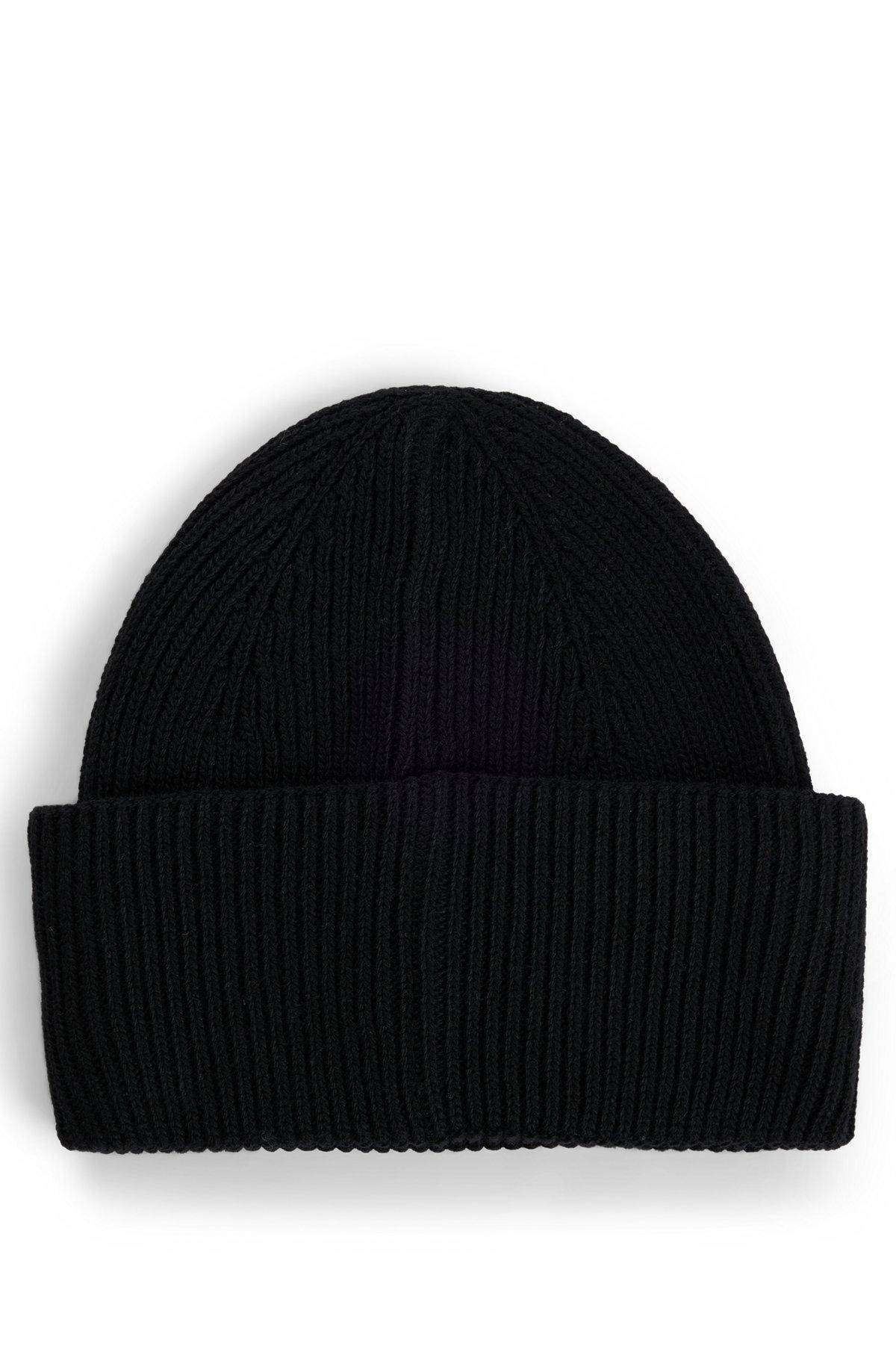 Ribbed beanie hat with signature-stripe trim Product Image