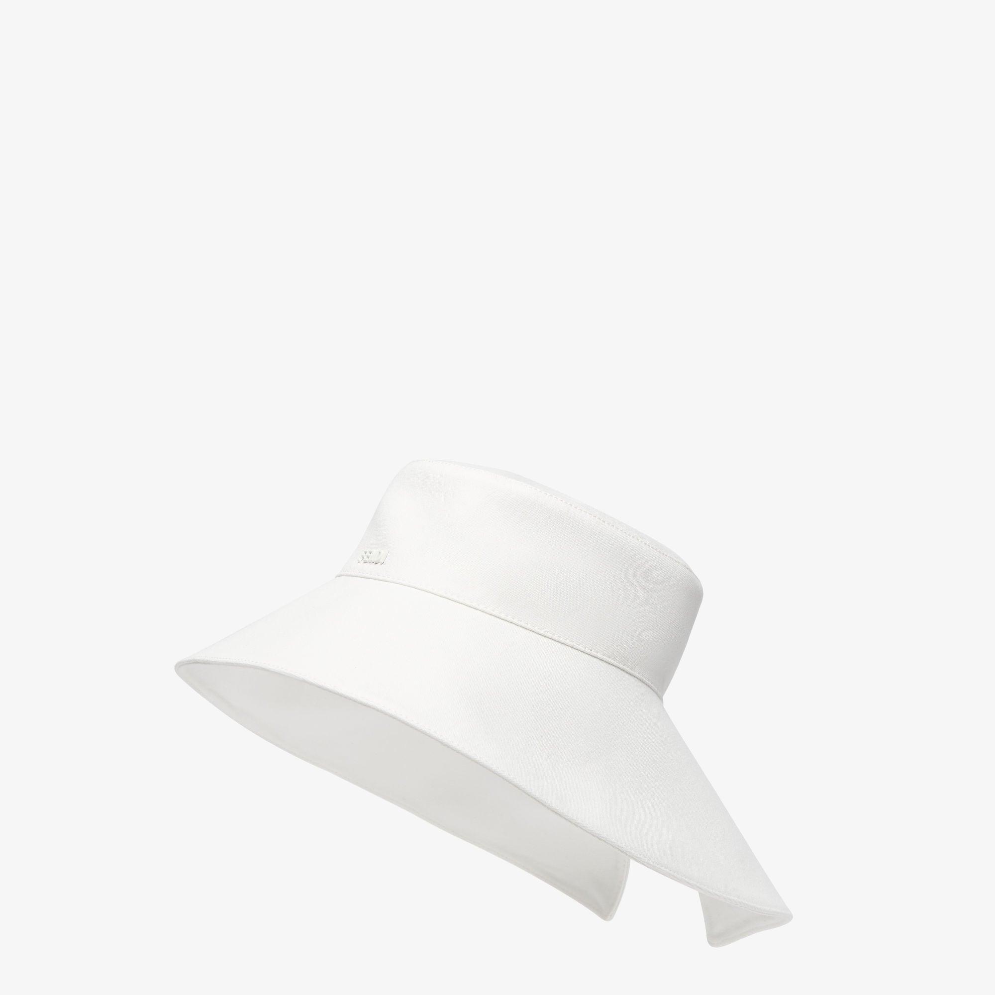 HatWhite cotton cloche hat Product Image