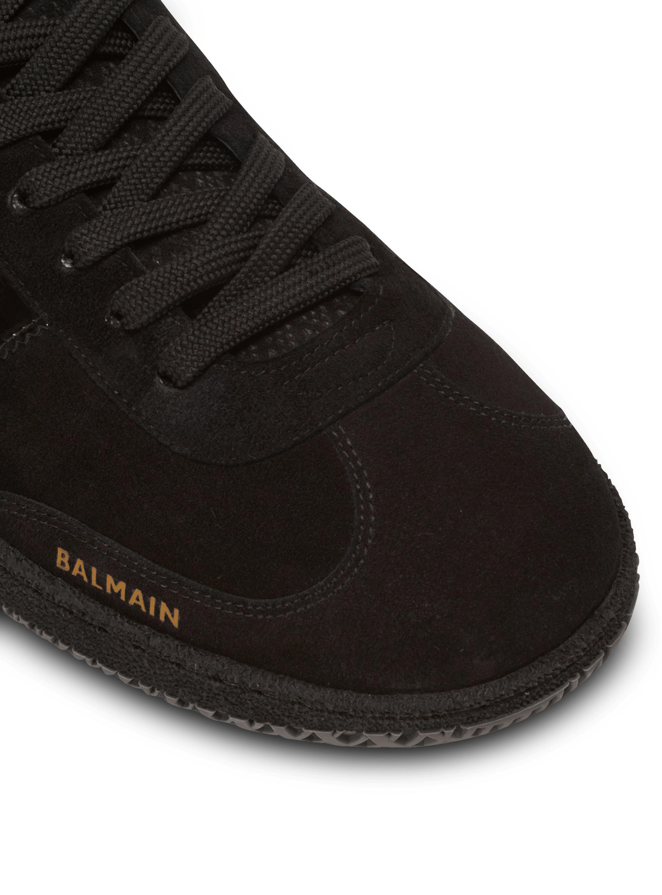 Balmain Swan suede and patent leather sneakers Product Image