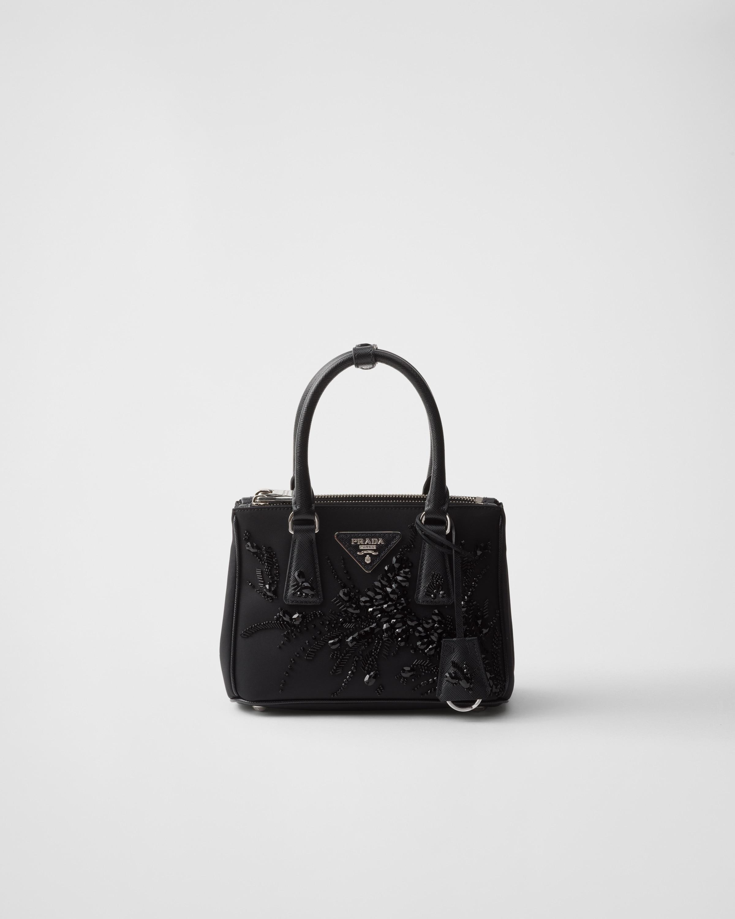 Prada Galleria embroidered Re-Nylon and Saffiano mini-bag Product Image