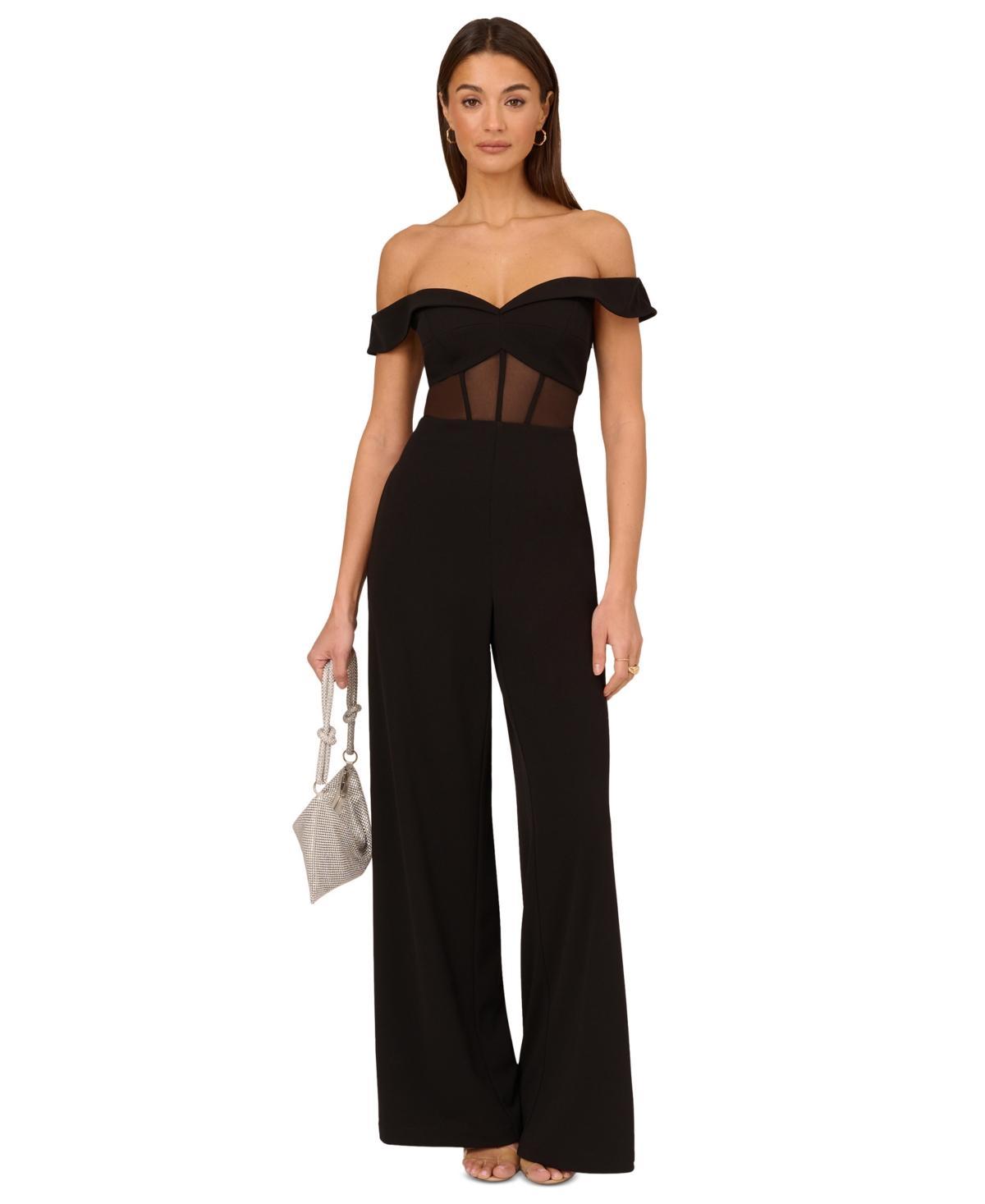 Adrianna by Adrianna Papell Womens Corset Off-The-Shoulder Jumpsuit Product Image