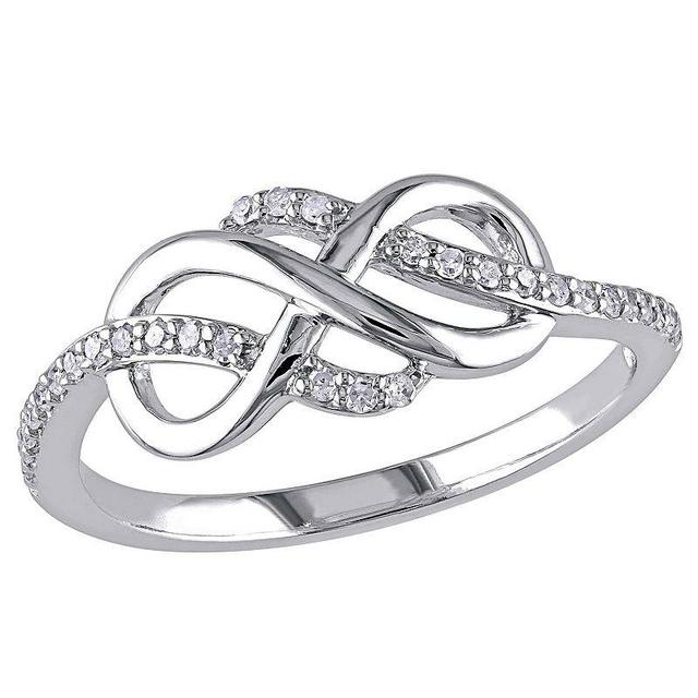 Stella Grace 1/8 Carat T.W. 10k White Gold Infinity Ring, Womens Product Image