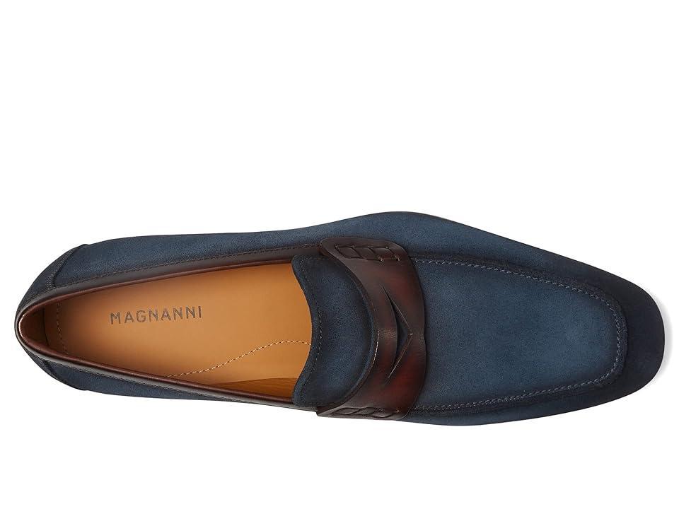 Magnanni Ramiro II (Navy/Mid Brown) Men's Slip on  Shoes Product Image