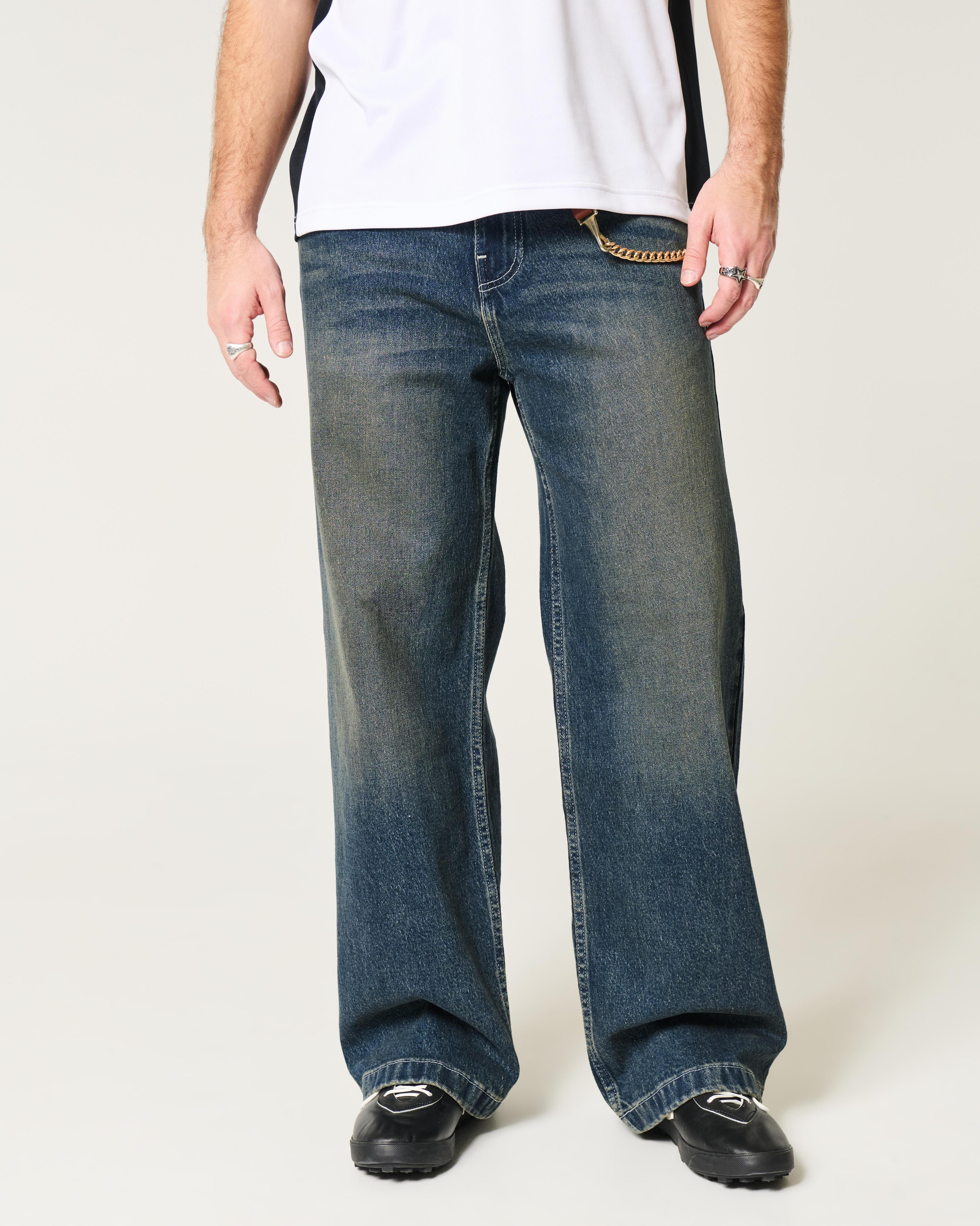 Dark Wash Super Baggy Jeans Product Image