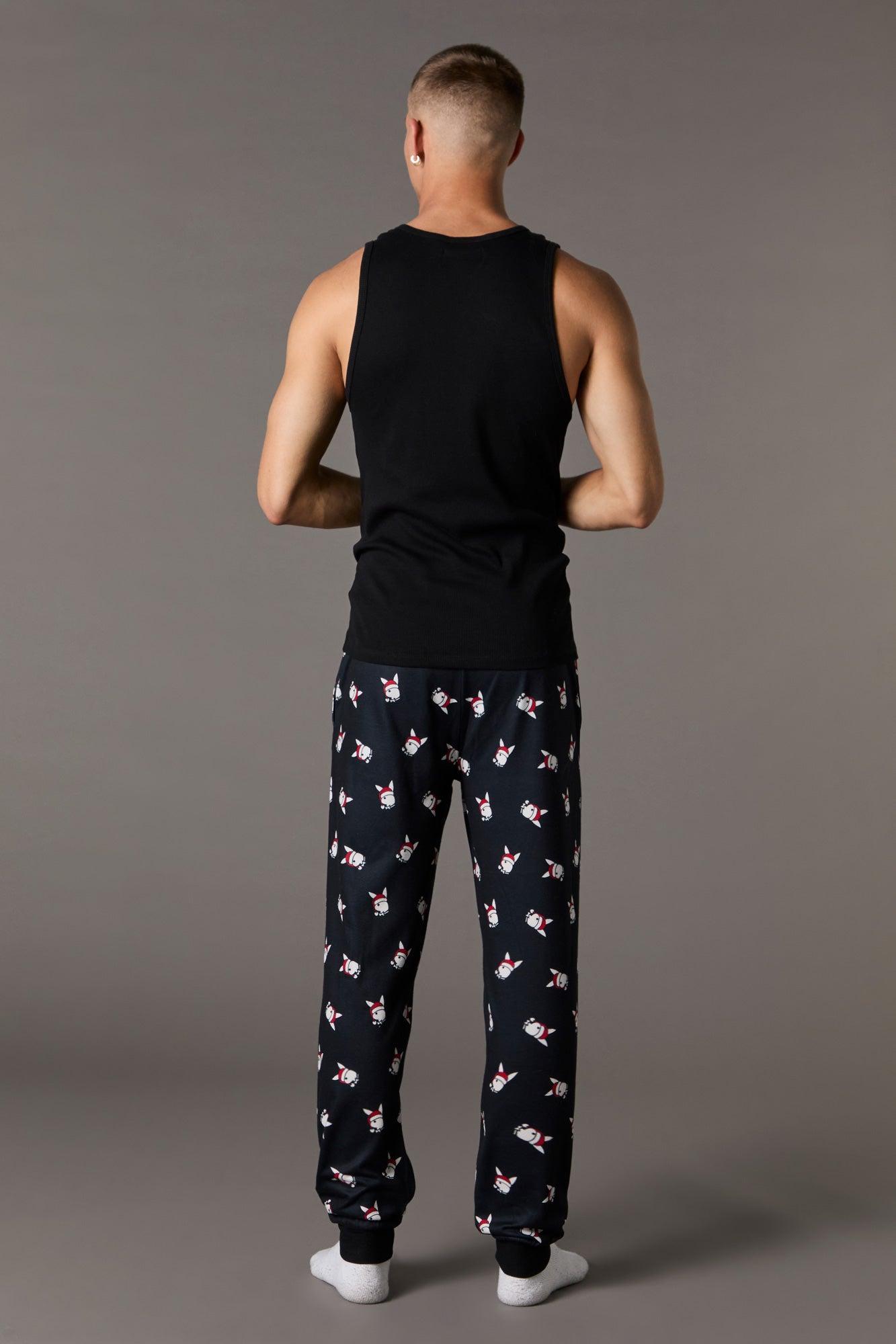 Playboy Print Christmas Pajama Jogger Male Product Image