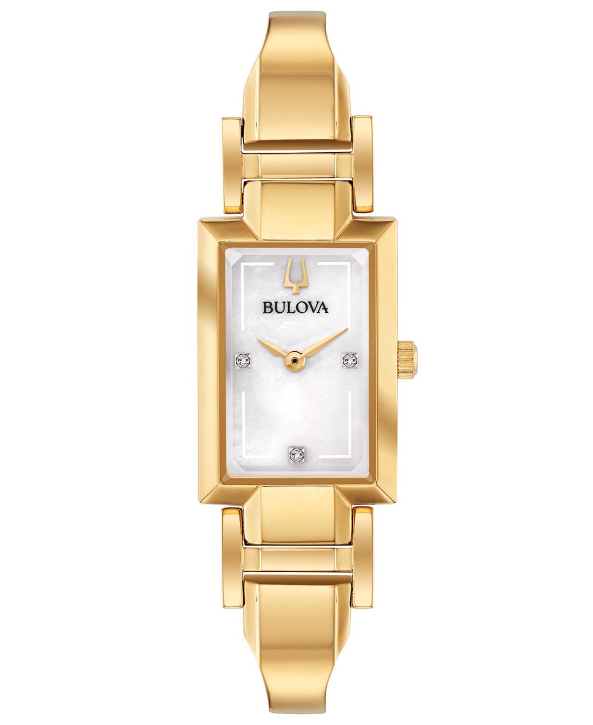 Bulova Womens Classic Quartz Analog Gold Bangle Bracelet Watch Product Image