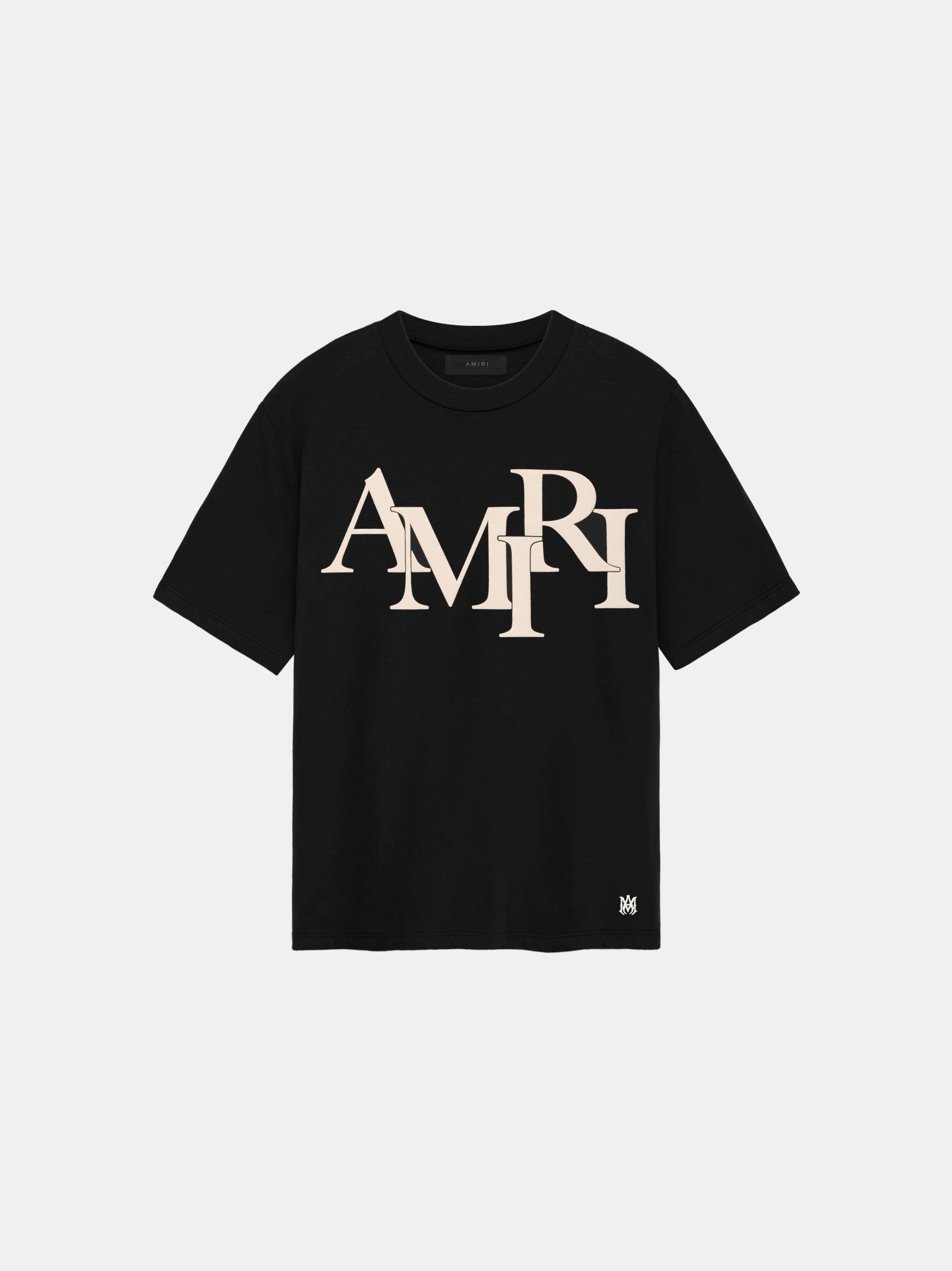 AMIRI STAGGERED TEE - Black Male Product Image