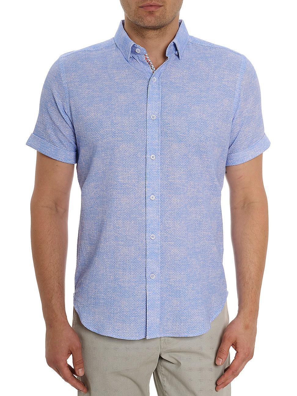 Mens Reid Cotton Button-Front Shirt Product Image