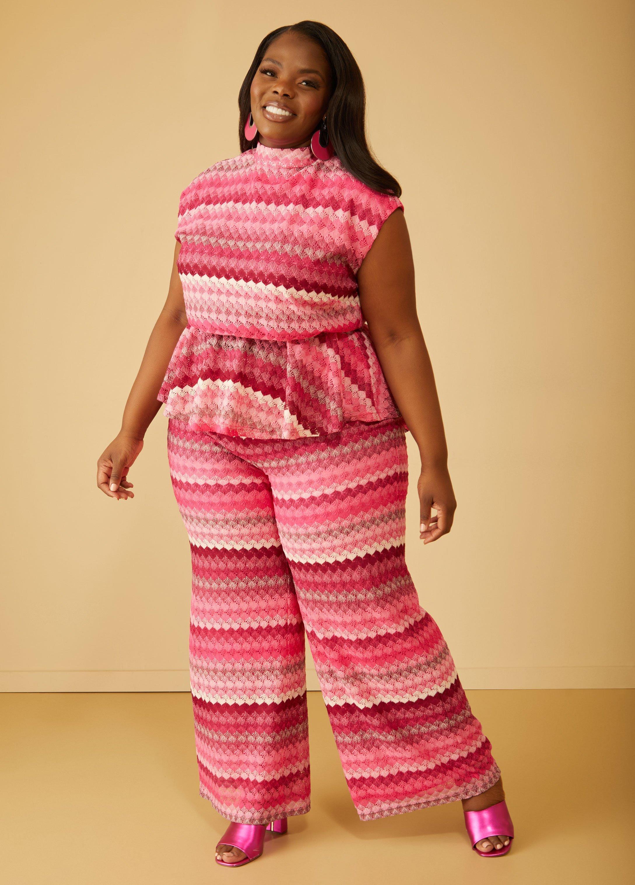 Plus Size Crochet Wide Leg Pants Ashley Stewart Product Image