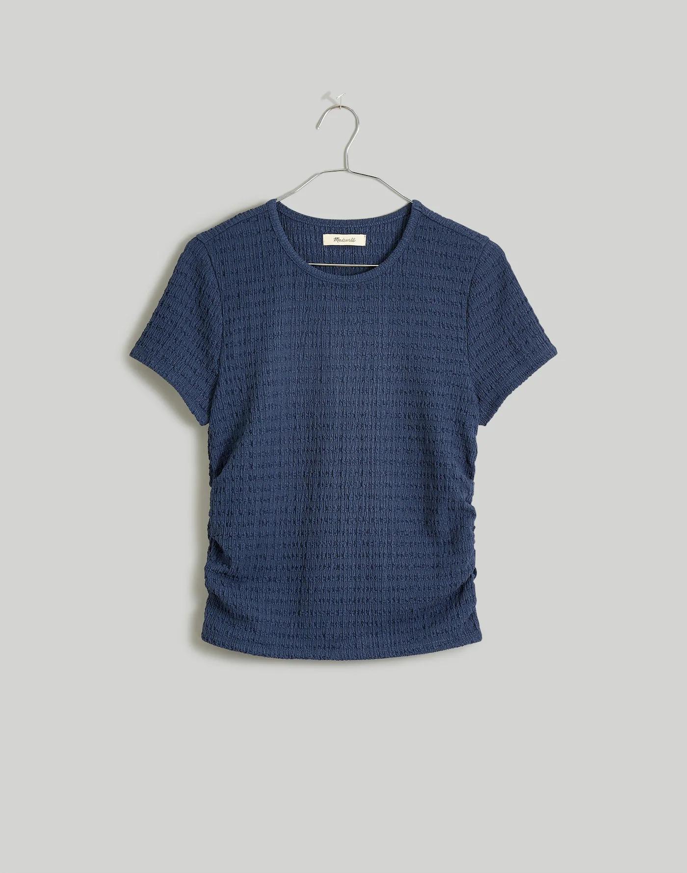 Ruched Crewneck Tee Product Image