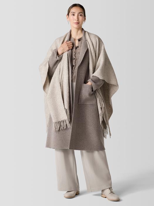 EILEEN FISHER Alpaca Silk Boucle Ponchofemale Product Image