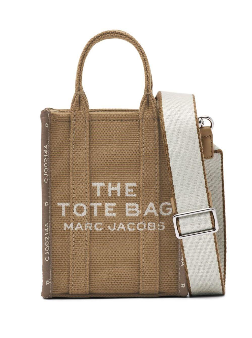 The Phone Tote Cotton-blend Bag In Brown Product Image