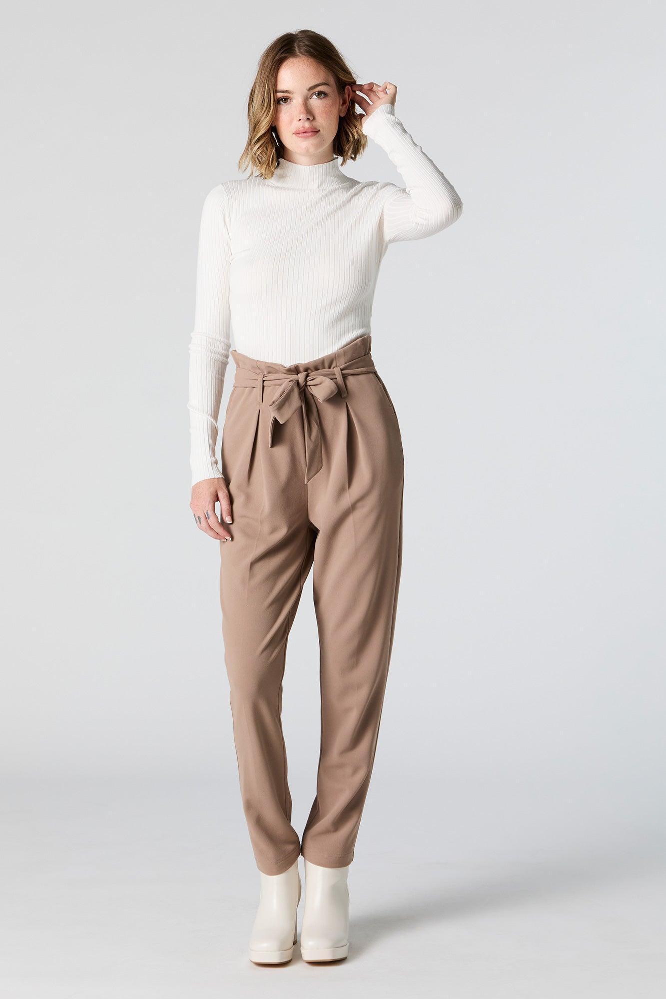 Crepe Paperbag Dress Pant Female Product Image