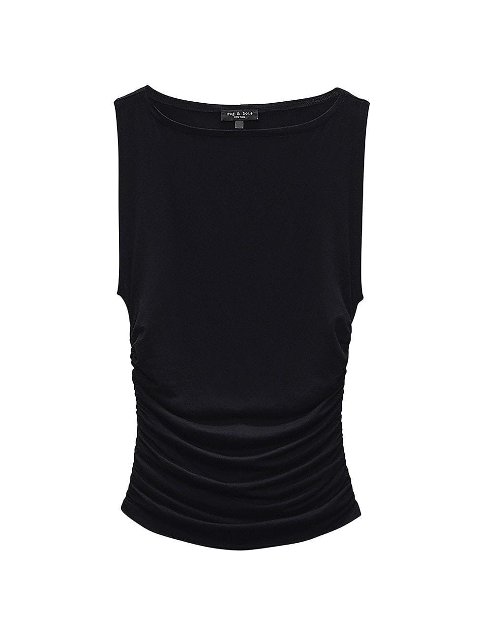 Womens Luca Ruched Sleeveless Tank Top Product Image