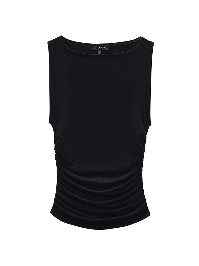 Womens Luca Ruched Sleeveless Tank Top Product Image