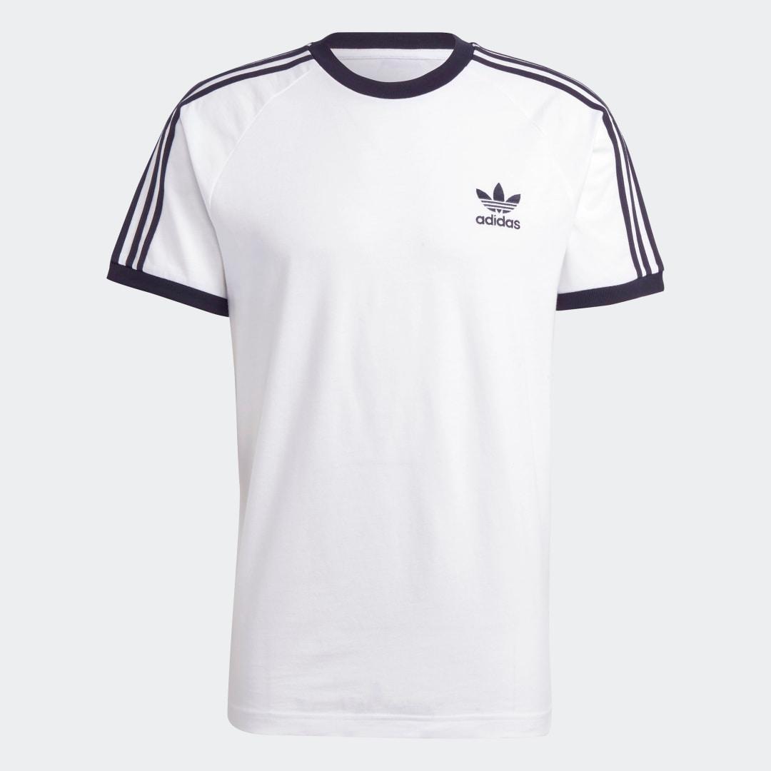 adidas Adicolor Classics 3-Stripes Tee White S Mens Product Image