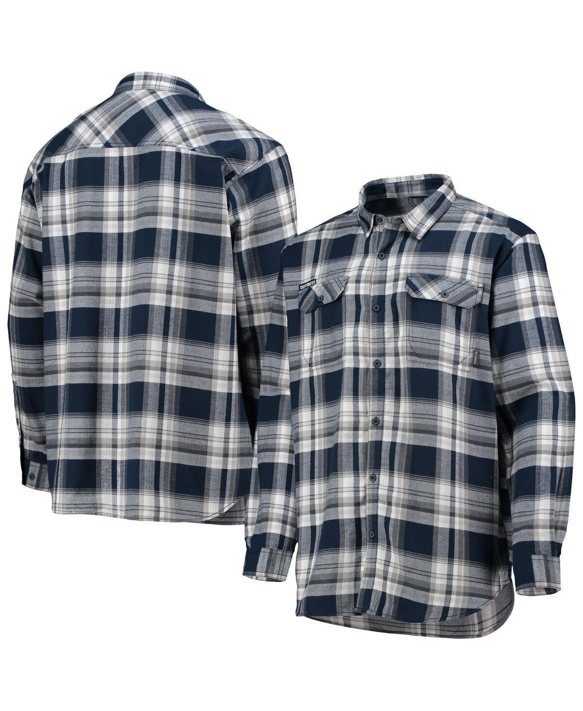 Mens Columbia Navy Dallas Cowboys Flare Gun Omni-Wick Button-Up Long Sleeve Shirt - Navy Product Image