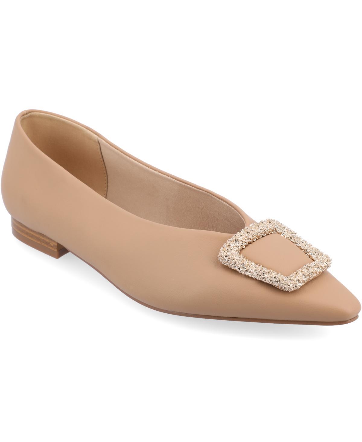 Journee Collection Womens Elowen Pointed Toe Ballet Flats, 9 1/2 Medium Product Image