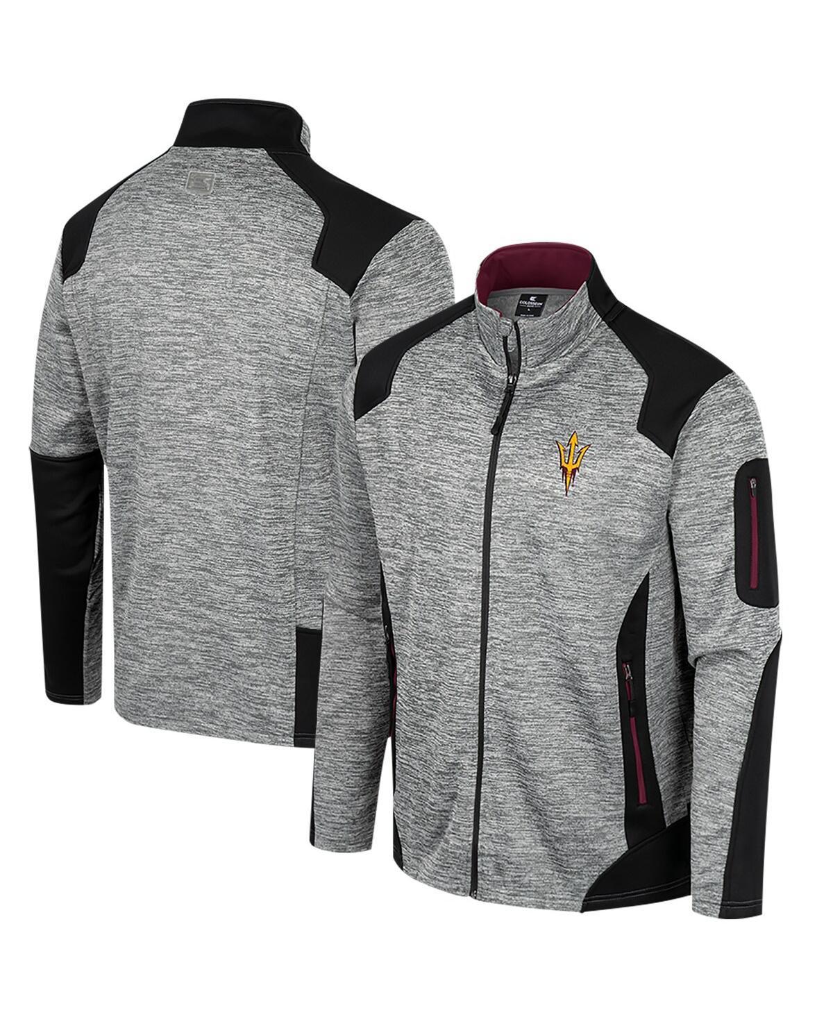 Mens Colosseum Gray Baylor Bears Silberman Color Block Full-Zip Jacket Product Image