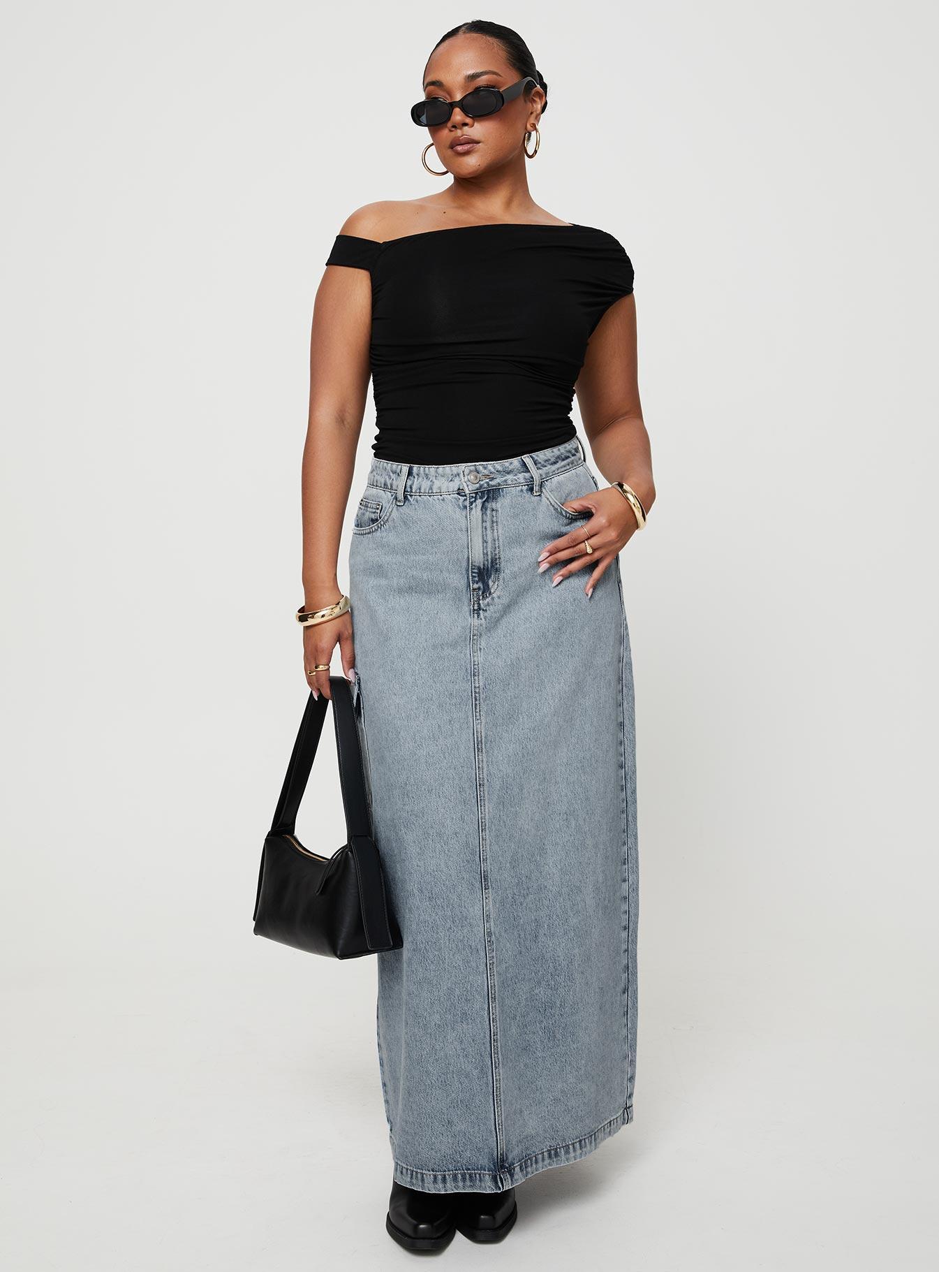 McGuane Denim Midi Skirt Petite Product Image