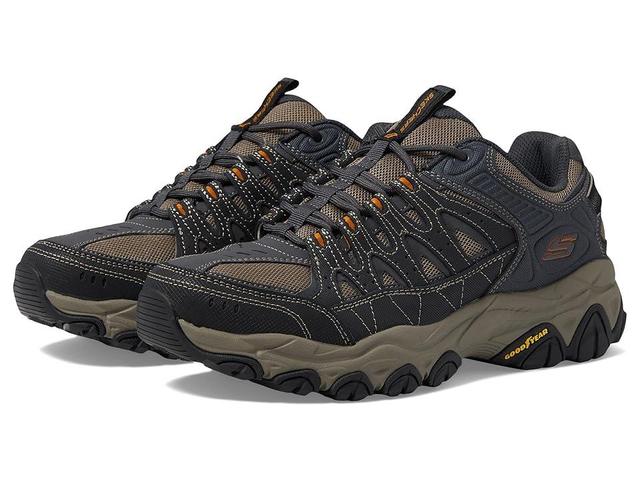 SKECHERS Afterburn M. Fit 2.0 (Charcoal/Gold) Men's Shoes Product Image