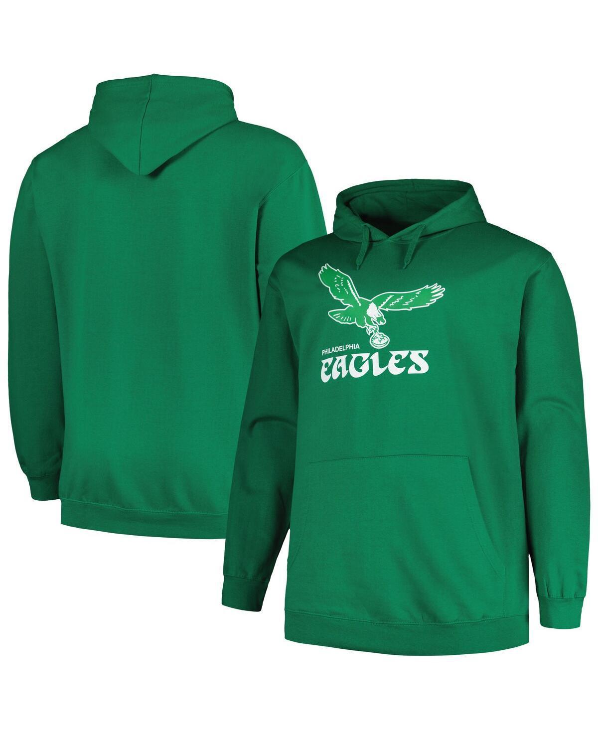 Mens Fanatics Kelly Green Distressed Philadelphia Eagles Gridiron Classics Big and Tall Hometown Pullover Hoodie Product Image