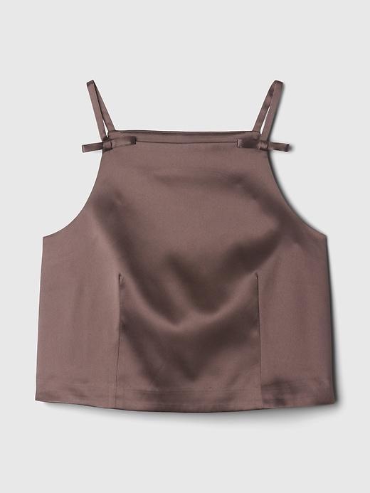 Satin Square-Neck Bow Top Product Image