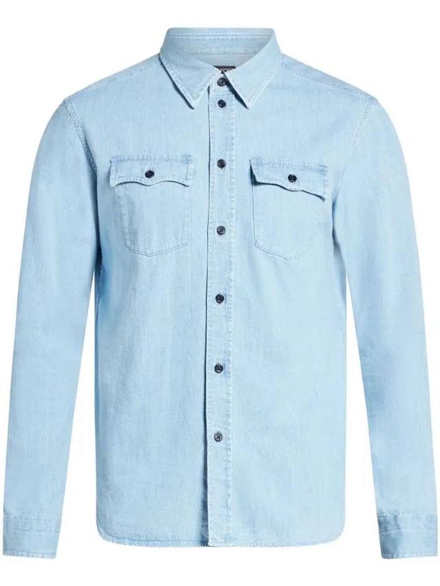 TOM FORD Denim Long-sleeve Shirt In Blue Product Image