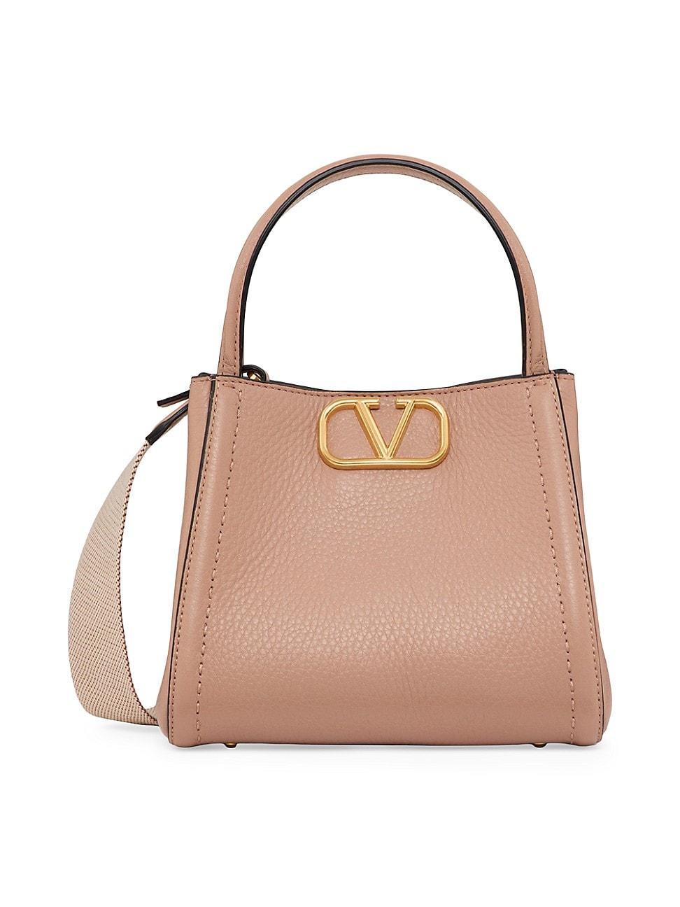 Womens Valentino Garavani Alltime Small Handbag in Grainy Calfskin Product Image