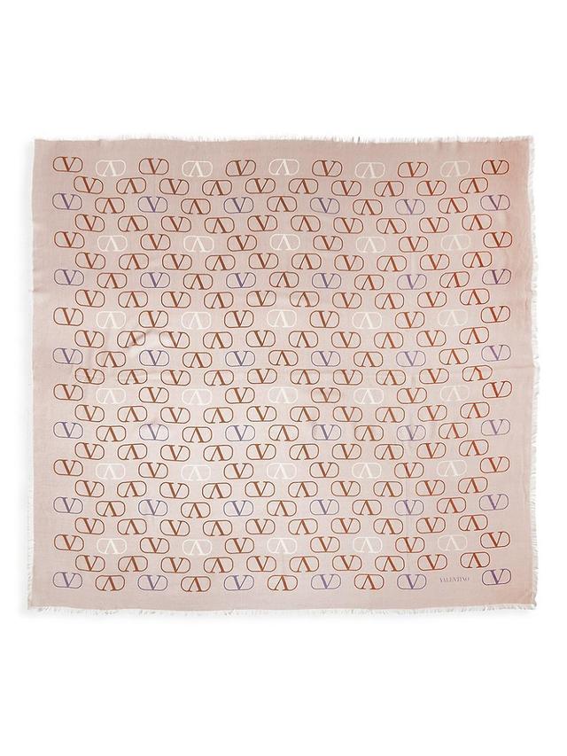 Womens VLogo Signature Logo Silk Foulard Product Image