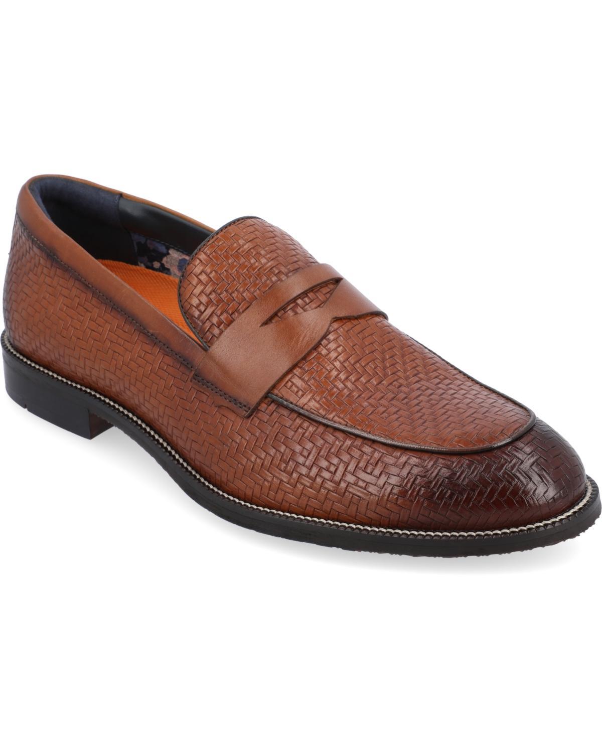 Thomas & Vine Mens Barlow Apron Toe Penny Loafers Dress Shoes Product Image