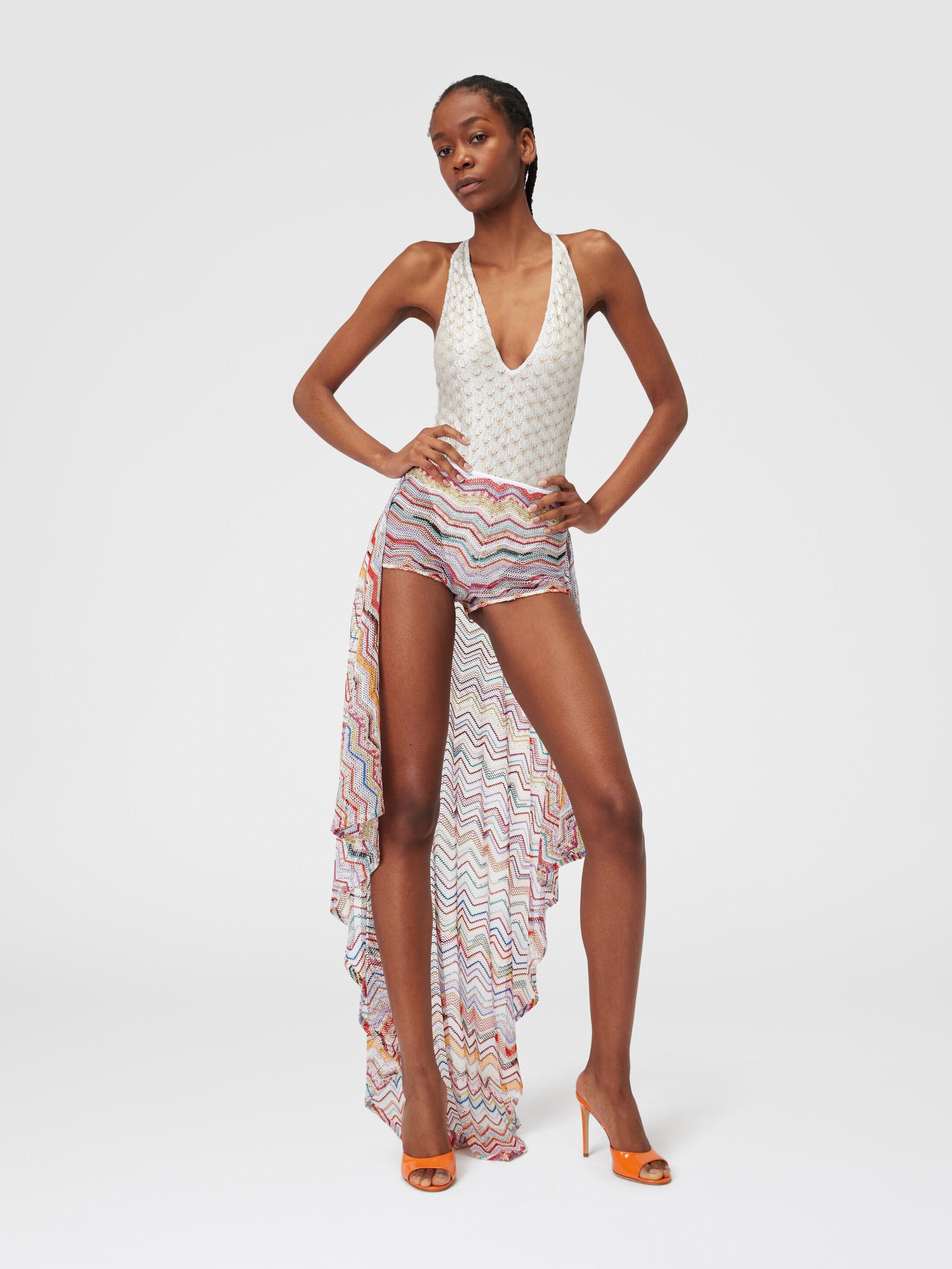 Sarong skirt in crochet with lurex Product Image