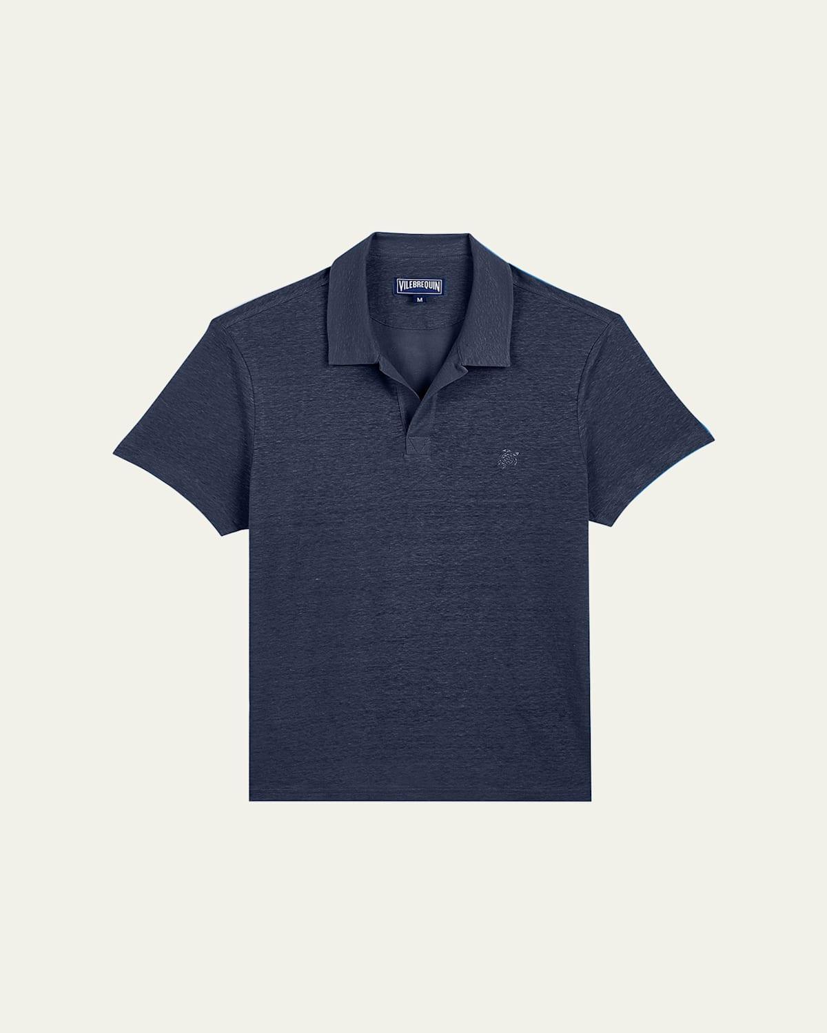 Mens Pyramid Linen Polo Shirt Product Image